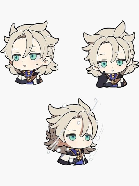 Альбедо Стикеры Чиби