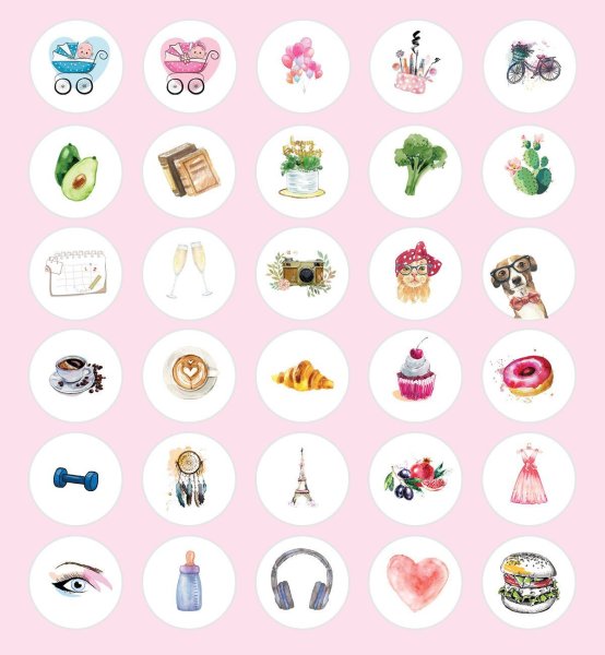 Набор иконок для вечных сторис