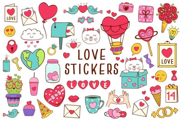 Love Stickers наклейки