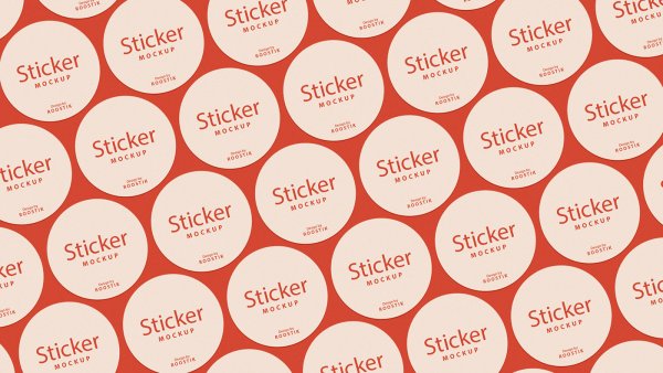 Виниловые наклейки мокап