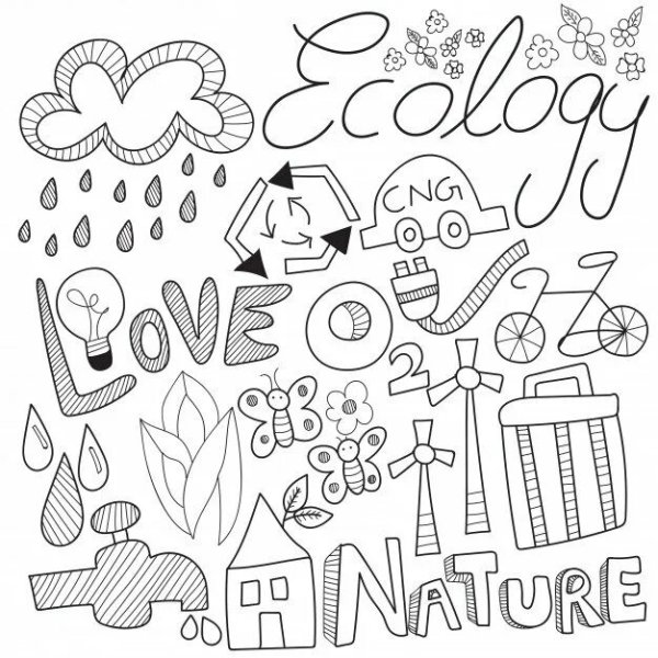 Картинки для ЛД распечатки черно-белые