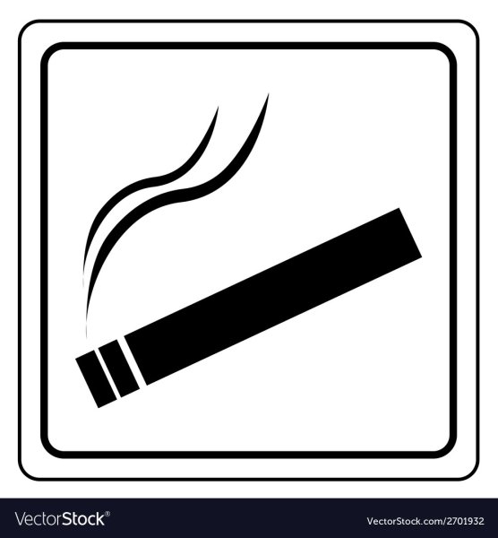 Табличка место для курения вектор