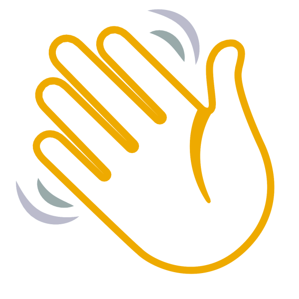 Машет рукой