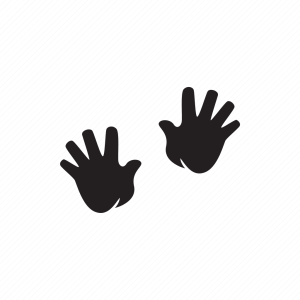 Следы детских ручек вектор