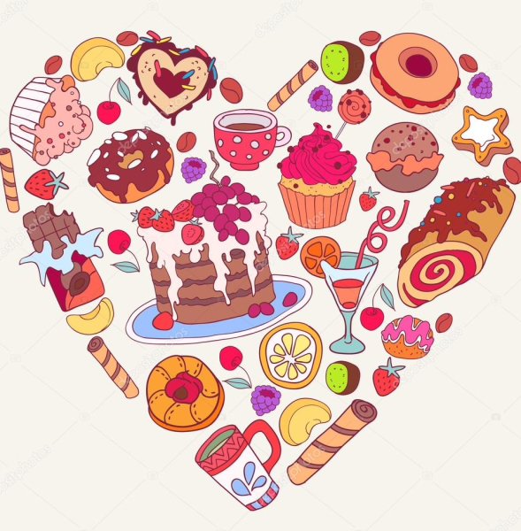 Векторные иллюстрации для детей сладости