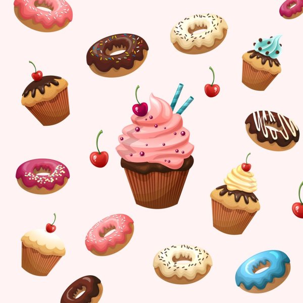 Векторные кондитерские изделия