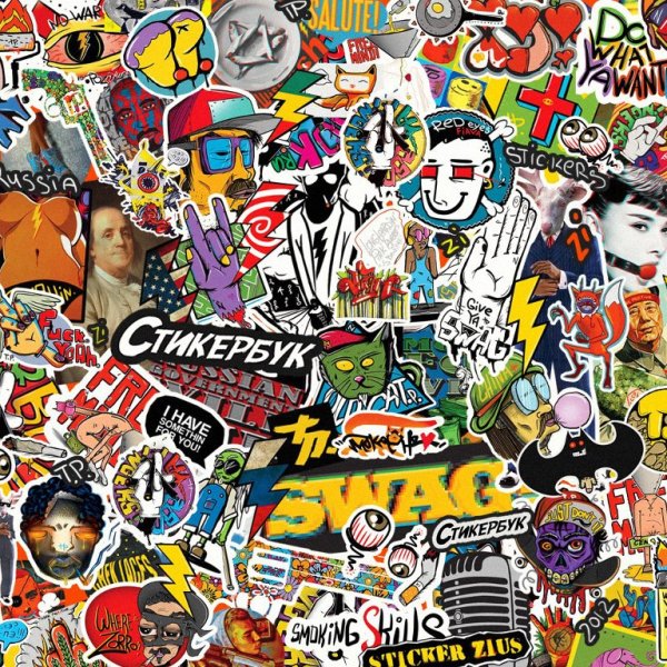 Коллаж из наклеек