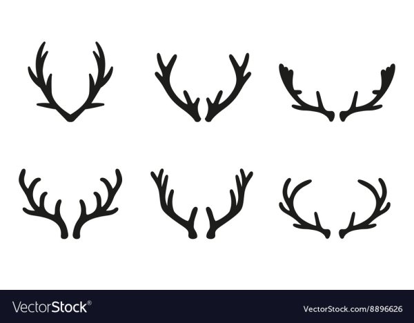 Рога оленя вектор