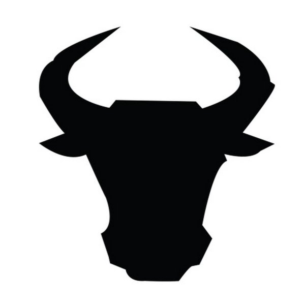 Силуэт головы быка