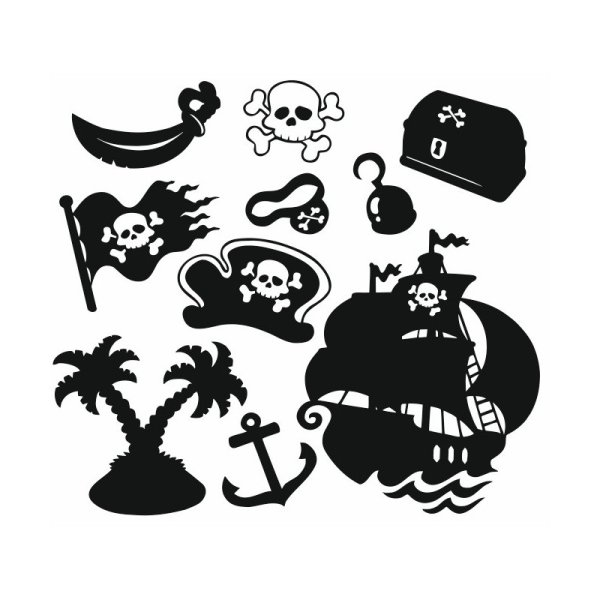 Наклейки на пиратский сундук