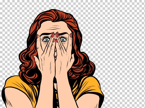 Девушка ШОК вектор