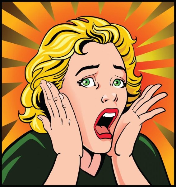 Девушка в панике