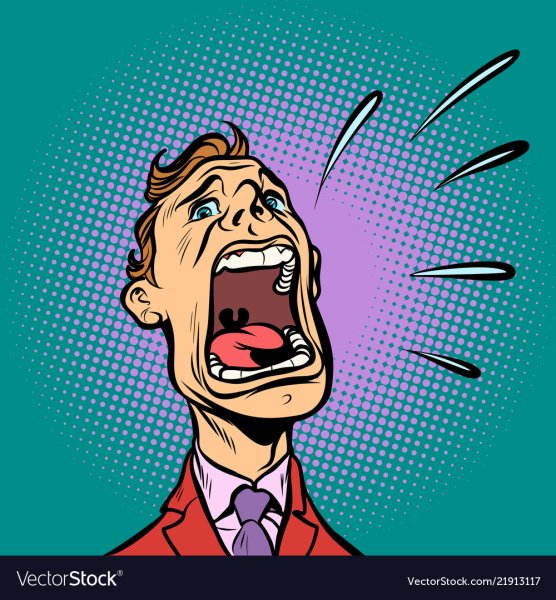 Орущий человек мультяшный