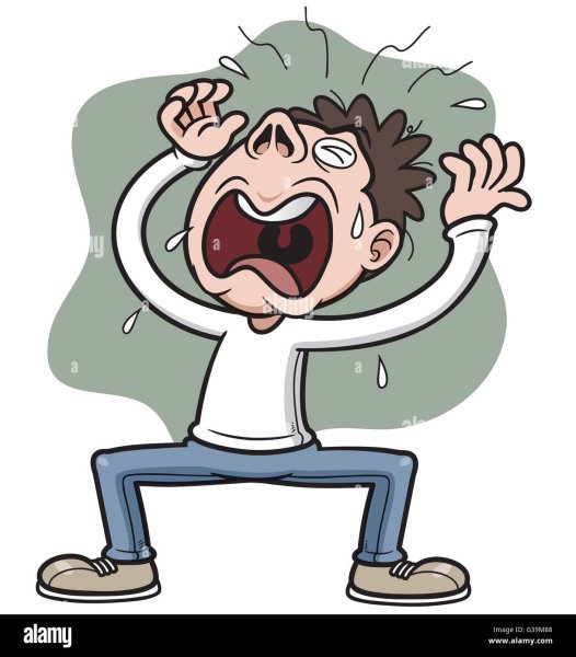 Человек психует