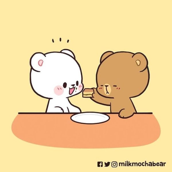 Гиф мишка МОМО Mocha