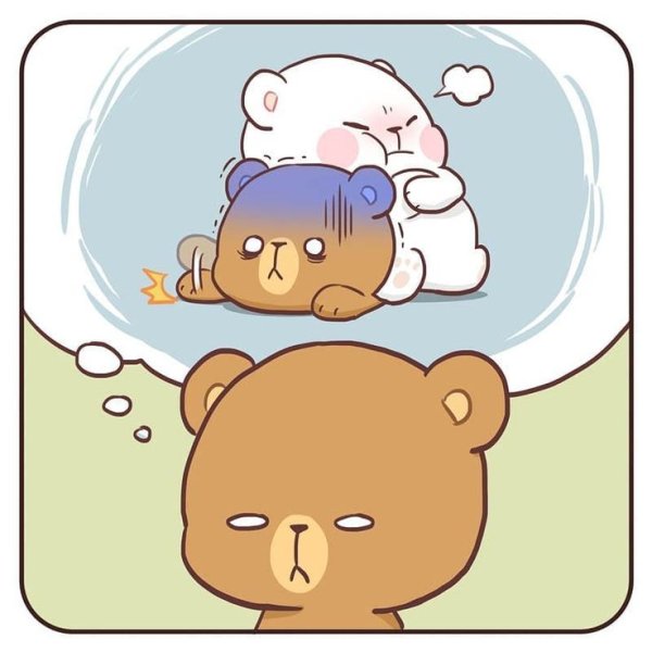 Стикеры Bear couple Milk &