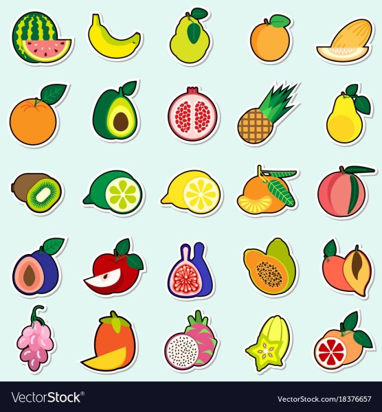 Наклейки "фрукты"