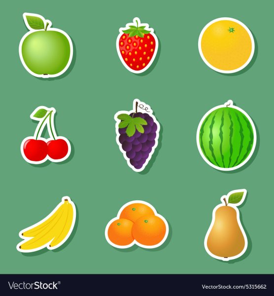 Рисование трендовые фрукты