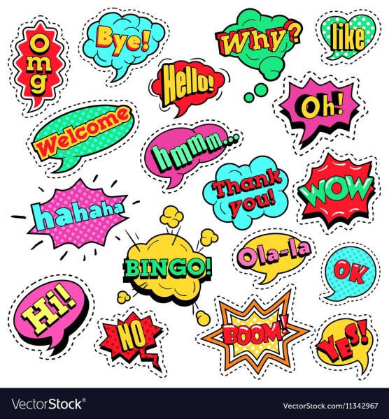 Наклейки в стиле комиксов