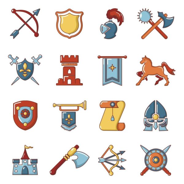 Иконки в стиле средневековья