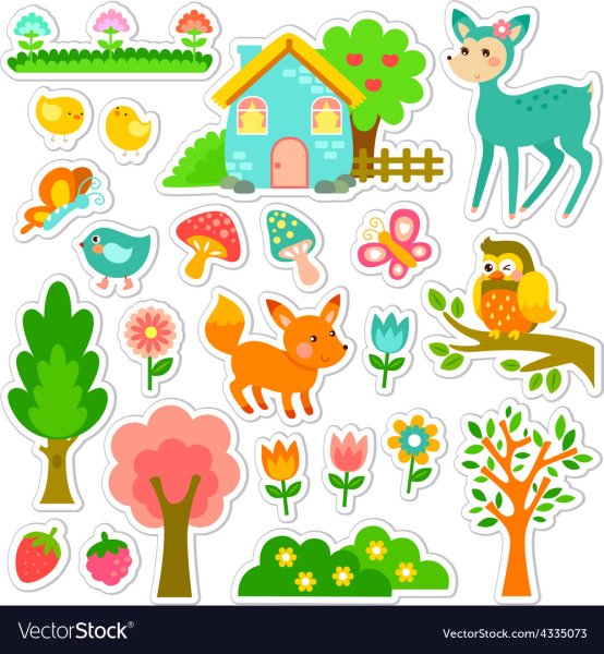 Стикеры Лесные