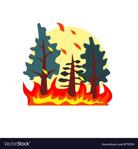 Пожар в лесу значок