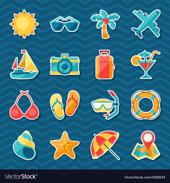 Набор иконок туризм