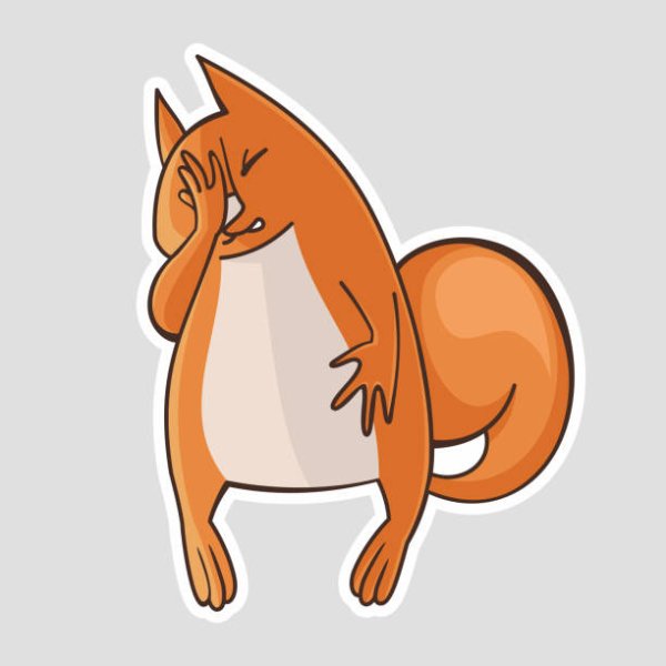 Стикер в ВК Белочка шлепает