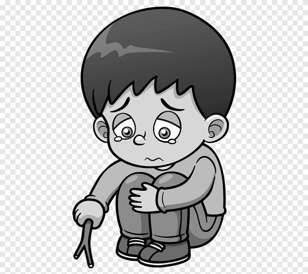 Грустный человек мультяшный