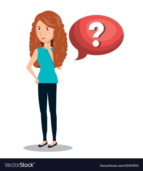 Женщина думает рисунок