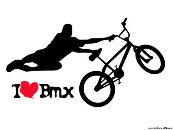 Надпись BMX на белом фоне