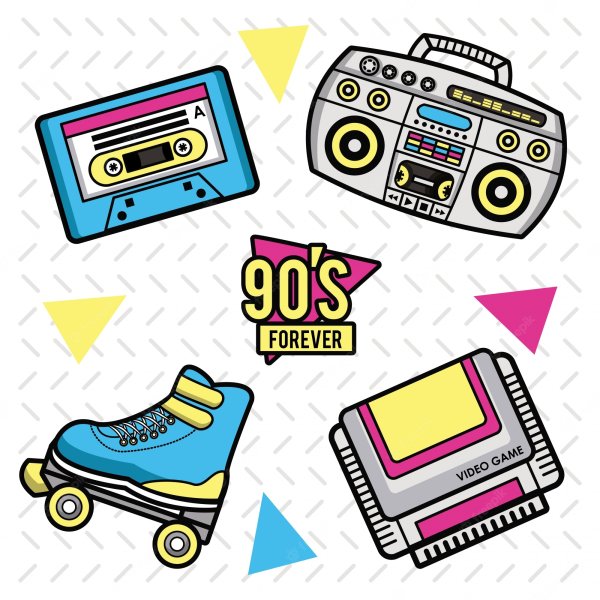 Стиль 90х вектор