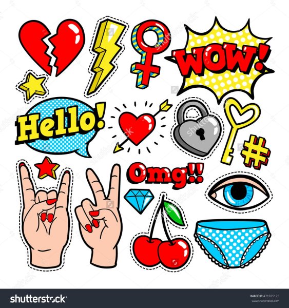 Стикеры в стиле 90-х