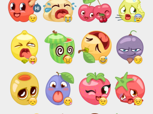 Стикеры овощи