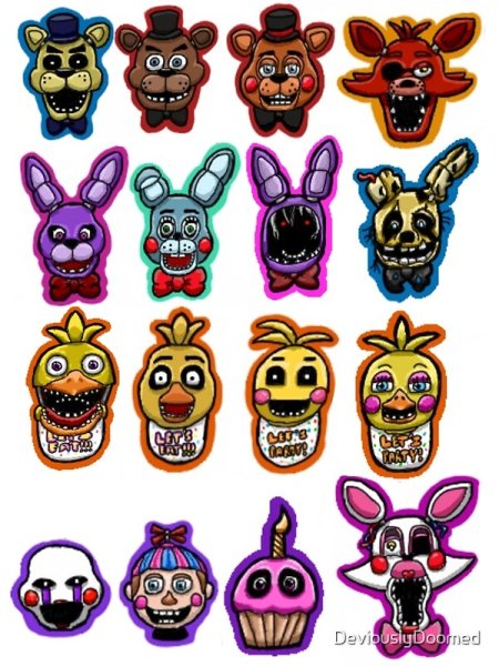 Наклейки ФНАФ 9
