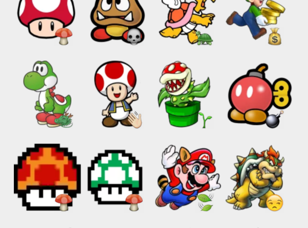 Стикеры super Mario