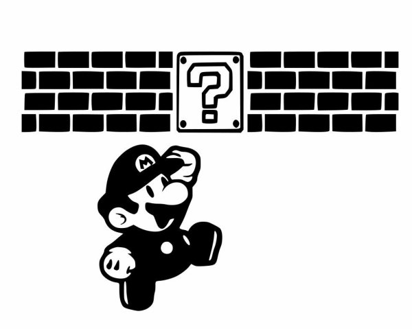 Марио трафарет