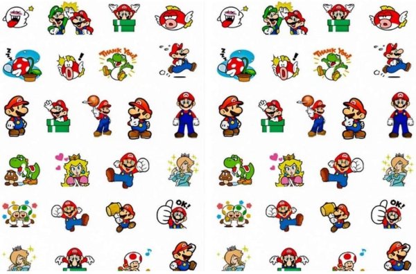Стикеры Марио наклейки