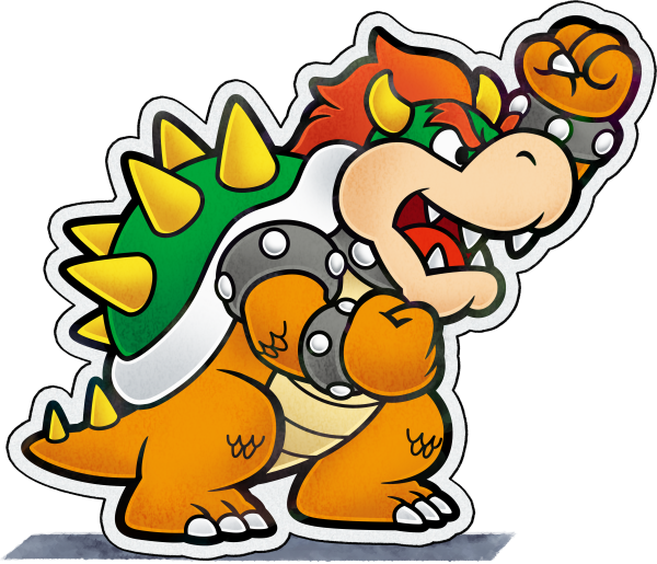 Paper Mario paper Bowser
