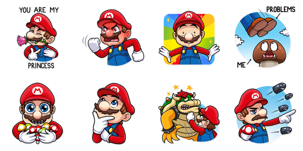 Стикеры Марио