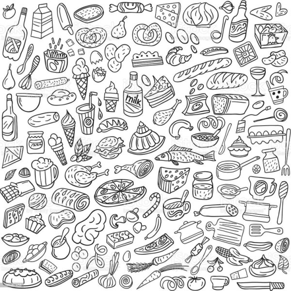 Раскраска еда