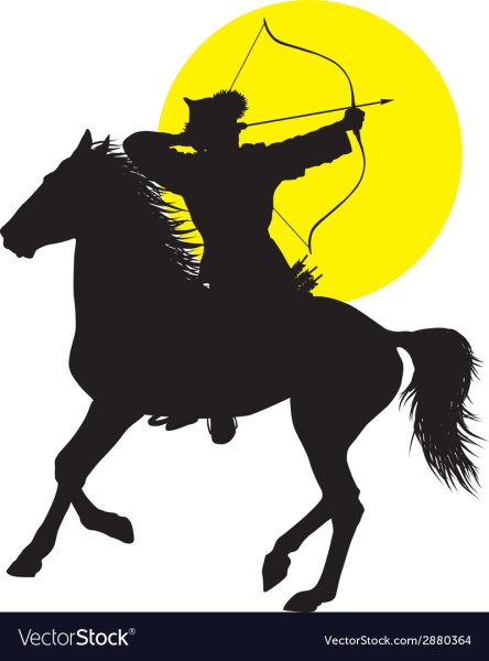 Татаро-монгольский всадник силуэт