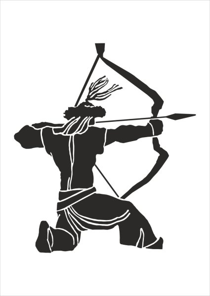 Казахский батыр силует