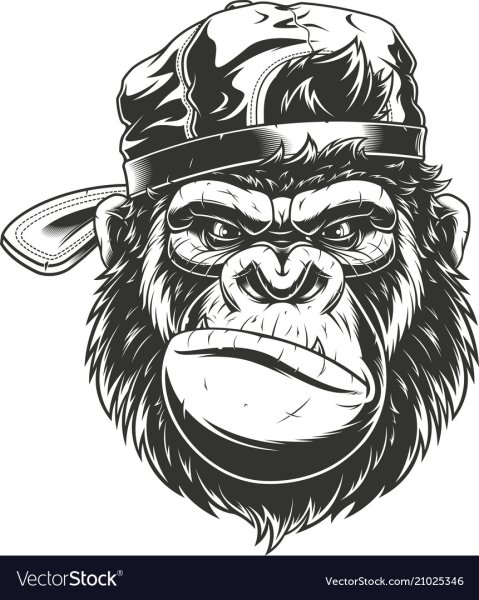 Трафарет обезьяны на стену