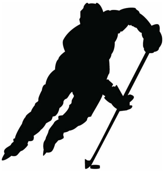 Хоккеист силуэт