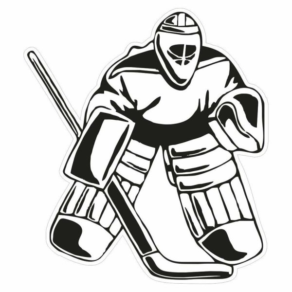 Хоккеист вратарь вектор