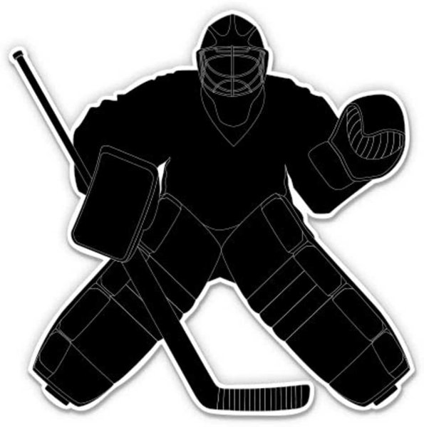 Силуэт вратаря хоккей