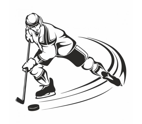 Хоккей силуэт