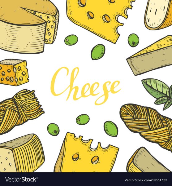 Рисунок различные сыры