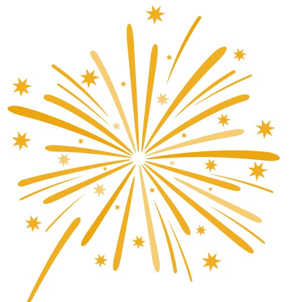 Золотой салют на белом фоне